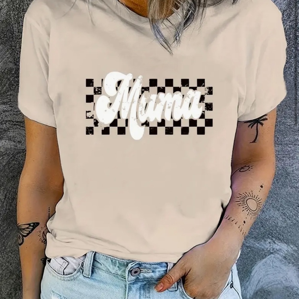 Mama tee 100% perfect for Mother’s Day 100% cotton khaki